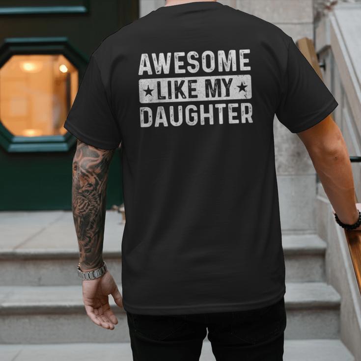 Dad Idea Awesome Like My Daughter Men's Back Print T-Shirt