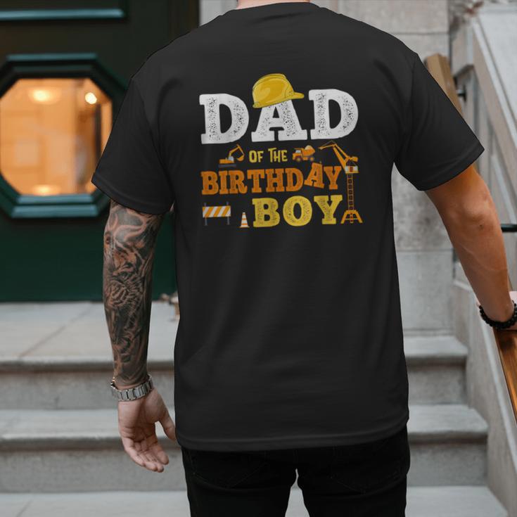 Dad Mom Of The Birthday Boy Kid Construction Matching Family Men's Back Print T-Shirt