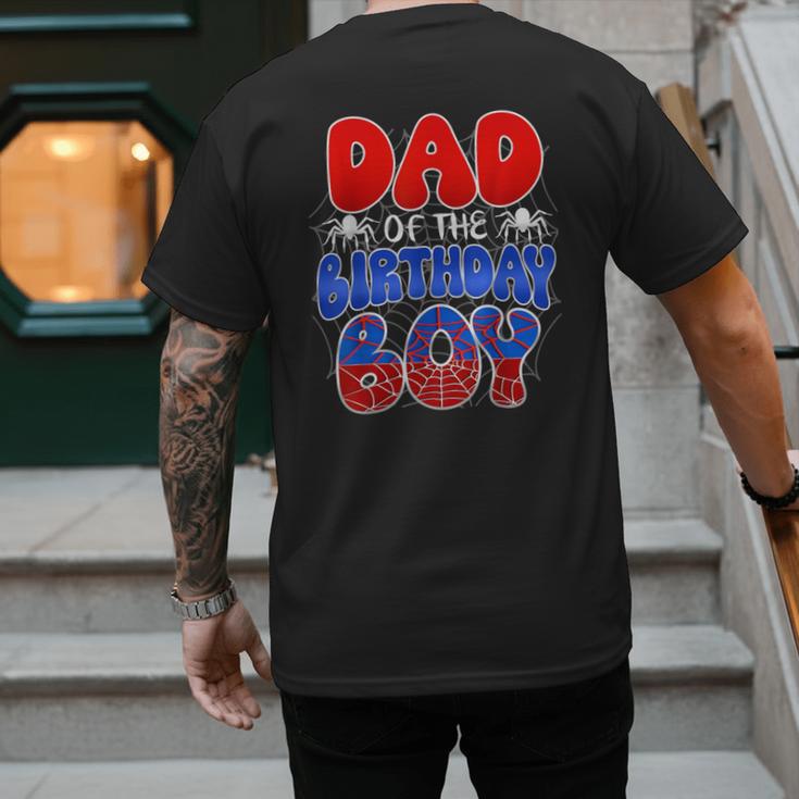 Dad And Mom Birthday Boy Spider Family Matching Men's Back Print T-Shirt