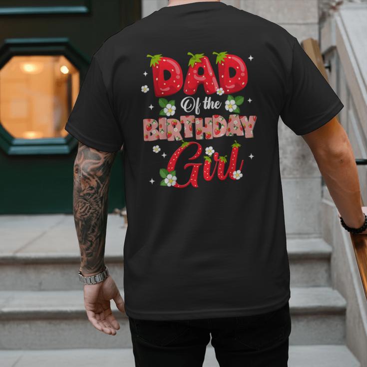 Dad And Mom Birthday Girl Strawberry Berry Sweet One Two Men's Back Print T-Shirt