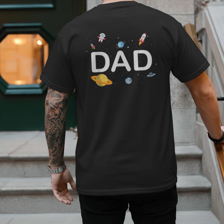 Dad Outer Space Birthday Party Family Boys Girls Men's Back Print T-Shirt