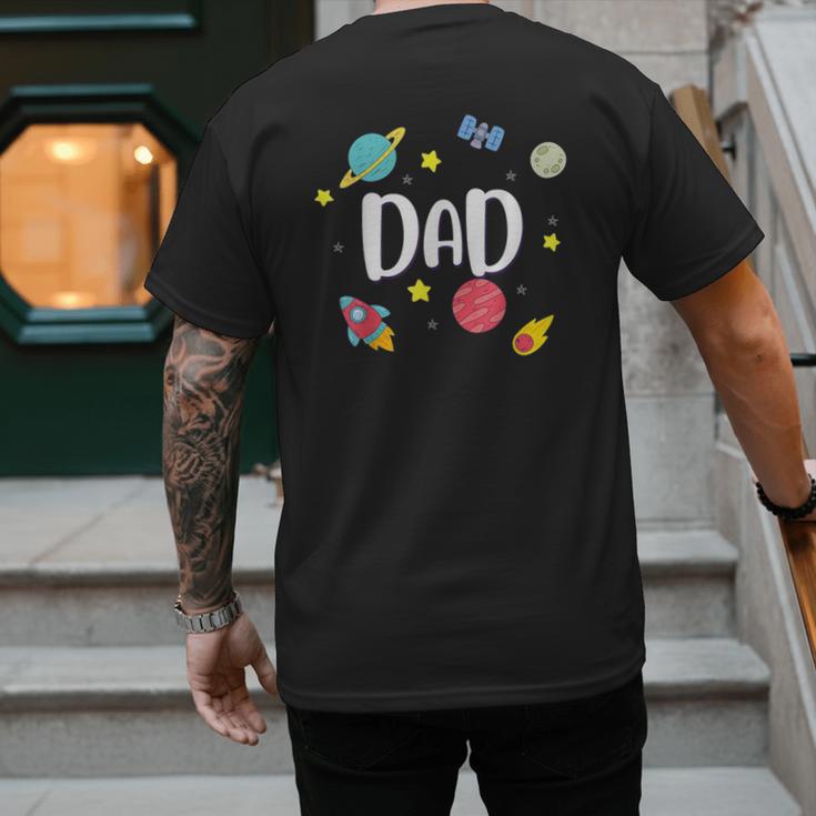 Dad Outer Space Galaxy Birthday For Family Men's Back Print T-Shirt