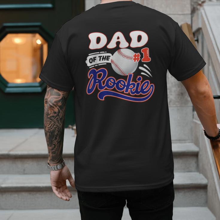 Dad Rookie Of Year 1st Birthday Baseball Theme Matching Men's Back Print T-Shirt