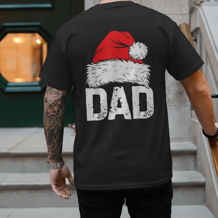Dad Santa Christmas Family Matching Pajamas Papa Xmas Father Short Sleeve Men's Back Print T-Shirt