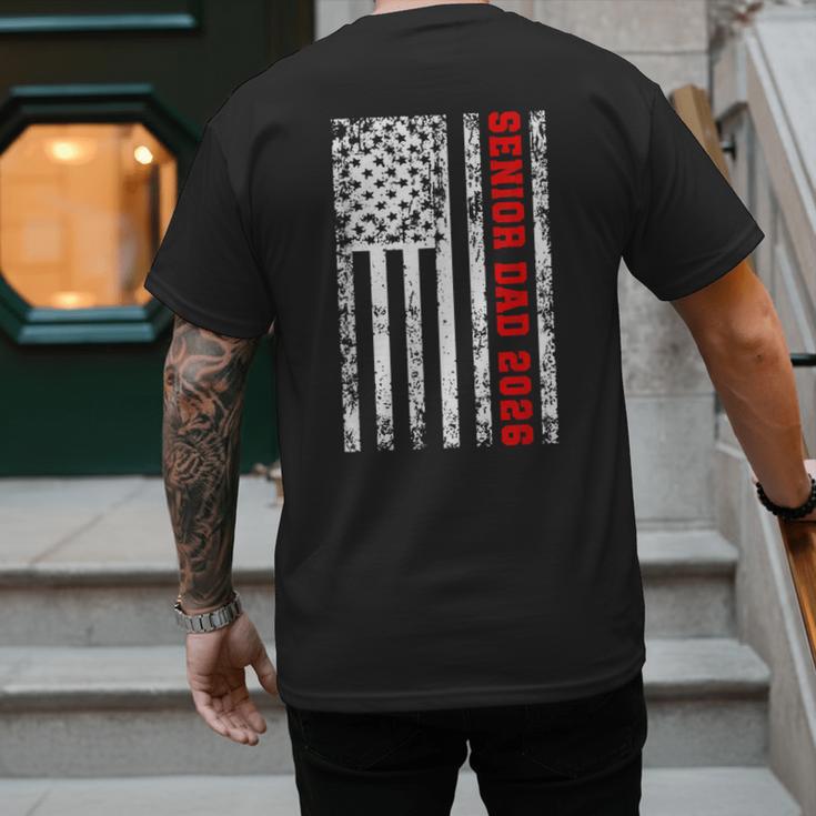 Dad Senior 2026 Proud Dad Of A Class Of 2026 Graduate Flag Men's Back Print T-Shirt