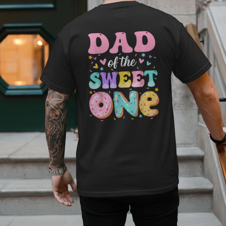 Dad Of The Sweet One 1st Birthday Donut Bday Party Men's Back Print T-Shirt
