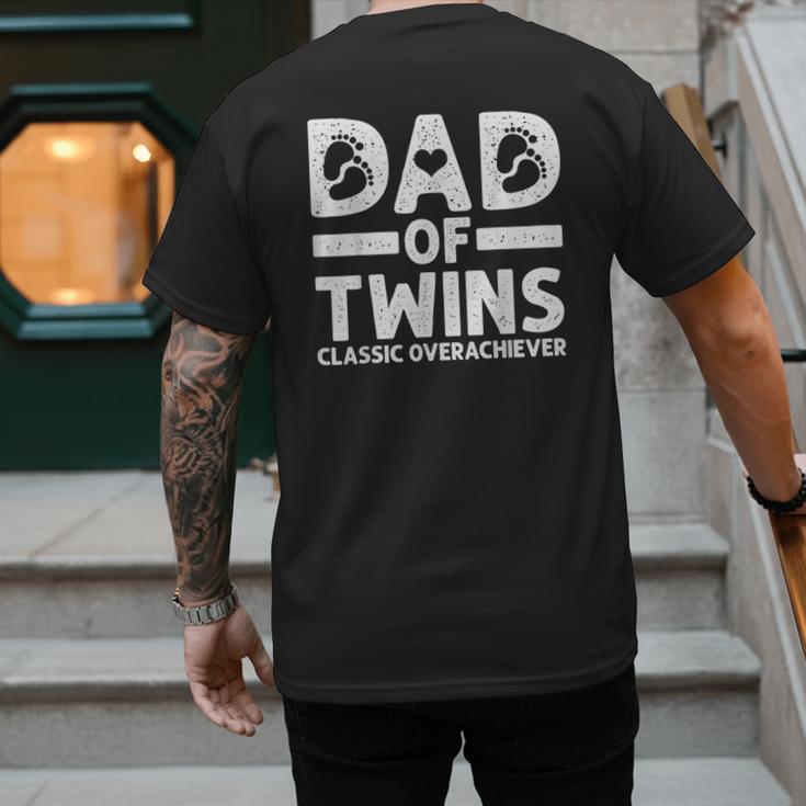 Dad Of Twins Classic Overachiever Cool Twin Dad Men's Back Print T-Shirt