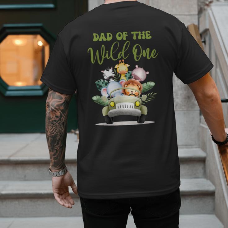 Dad Of The Wild One 1st Birthday Safari Family Matching Men's Back Print T-Shirt