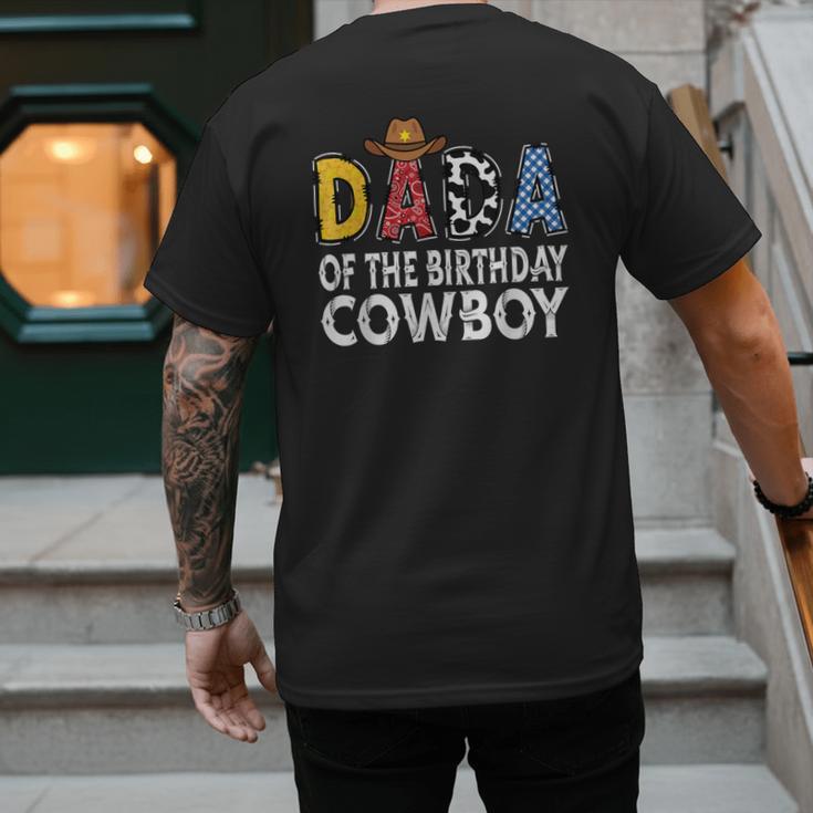 Dada 1st Birthday Cowboy Western Dada Birthday Boy Men's Back Print T-Shirt