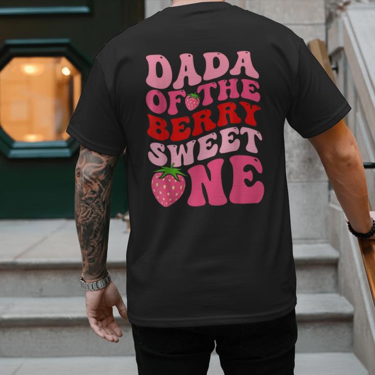 Dada Of The Berry Sweet One Strawberry First Birthday Men's Back Print T-Shirt