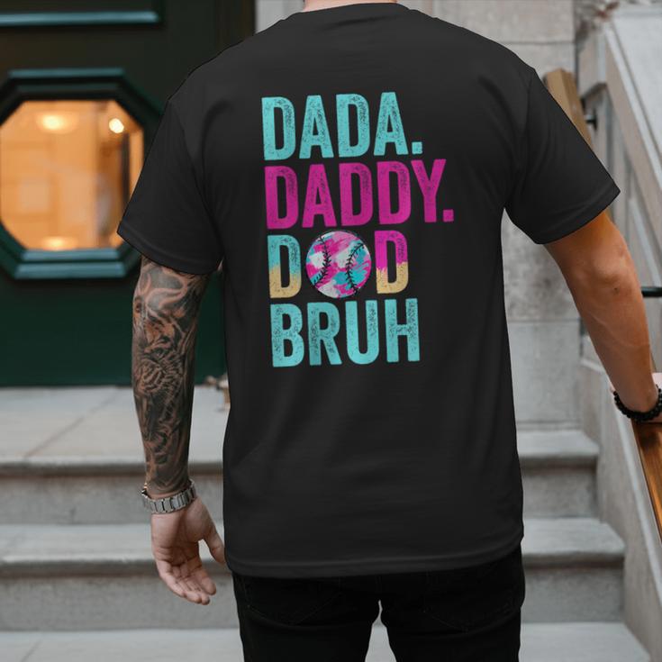 Dada Daddy Dad Bruh Baseball Drip Ice Cream Dad Bruh Men's Back Print T-Shirt Dada Daddy Dad Bruh Baseball Drip Ice Cream Dad Bruh Men's Back Print T-Shirt