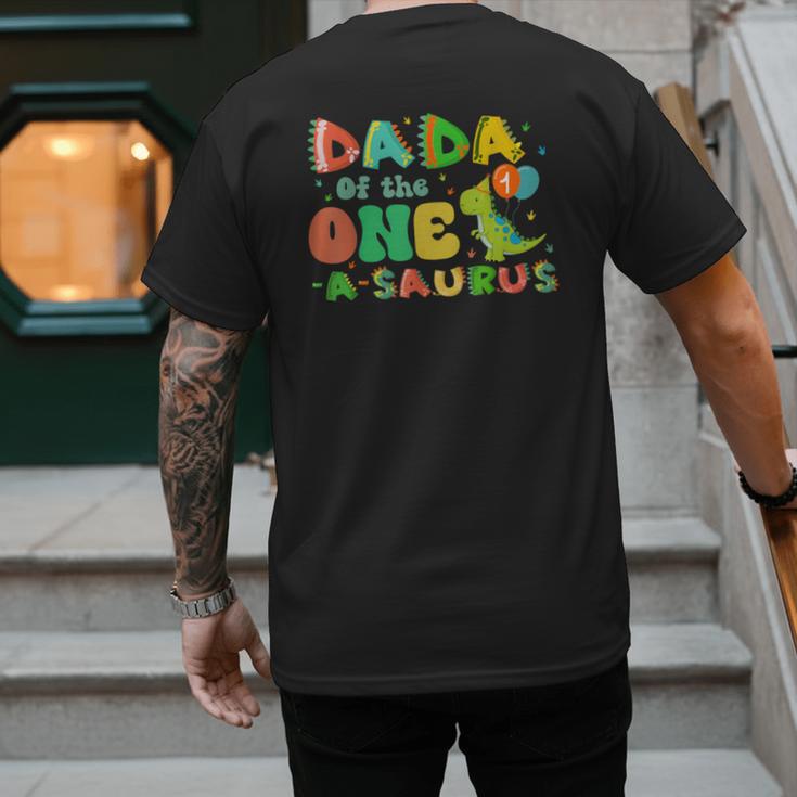 Dada Of The One-A-Saurus 1st Birthday Boy Dinosaur Family Men's Back Print T-Shirt