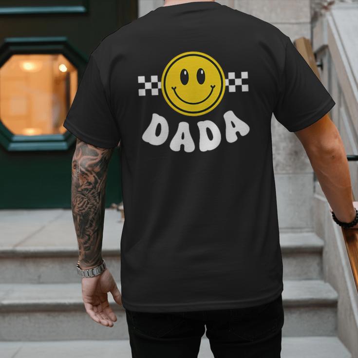 Dada One Happy Dude Birthday Theme 1st Family Matching Mom Men's Back Print T-Shirt