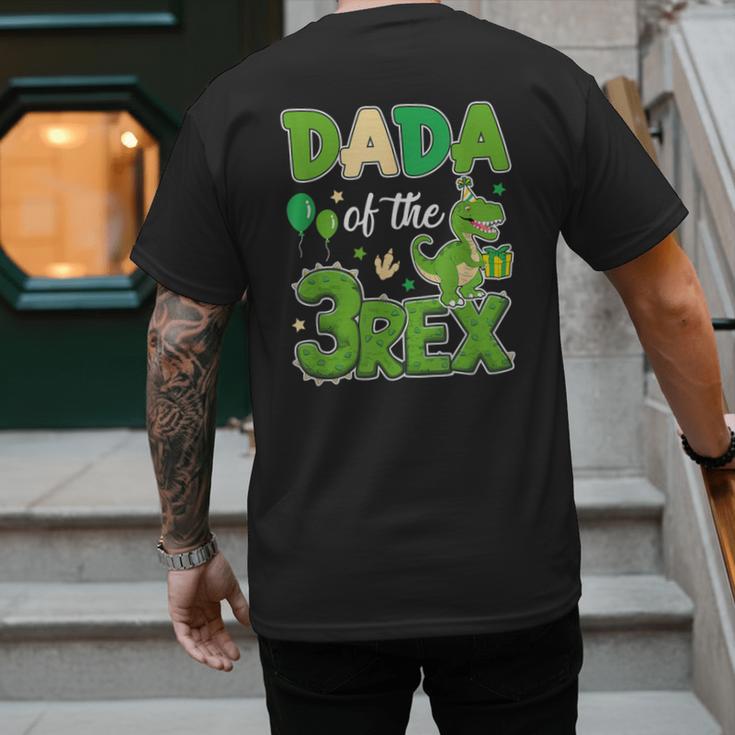 Dada Of The Three Rex Birthday Dinosaur Family Matching Men's Back Print T-Shirt Dada Of The Three Rex Birthday Dinosaur Family Matching Men's Back Print T-Shirt