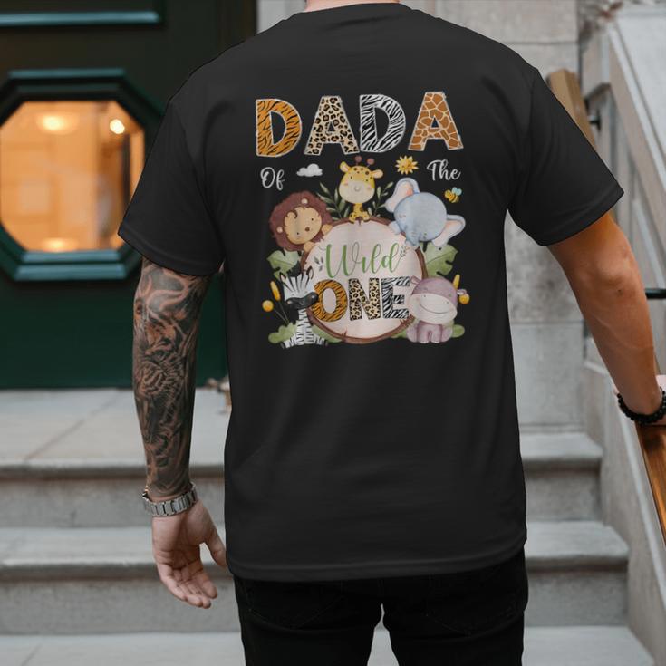 Dada Of The Wild One 1St Birthday Safari Jungle Animals Men's Back Print T-Shirt