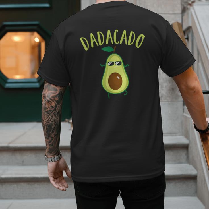 Dadacado Cute Daddy Avocado Pregnant Dad Father Day Men's Back Print T-Shirt