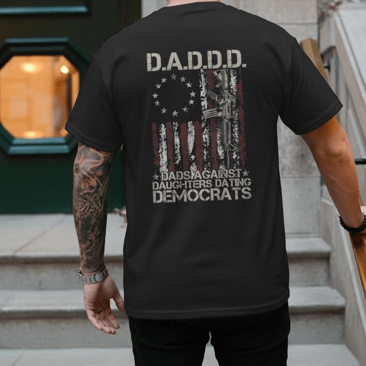 Daddd Gun Dads Against Daughters Dating Democrats On Back Men's Back Print T-Shirt