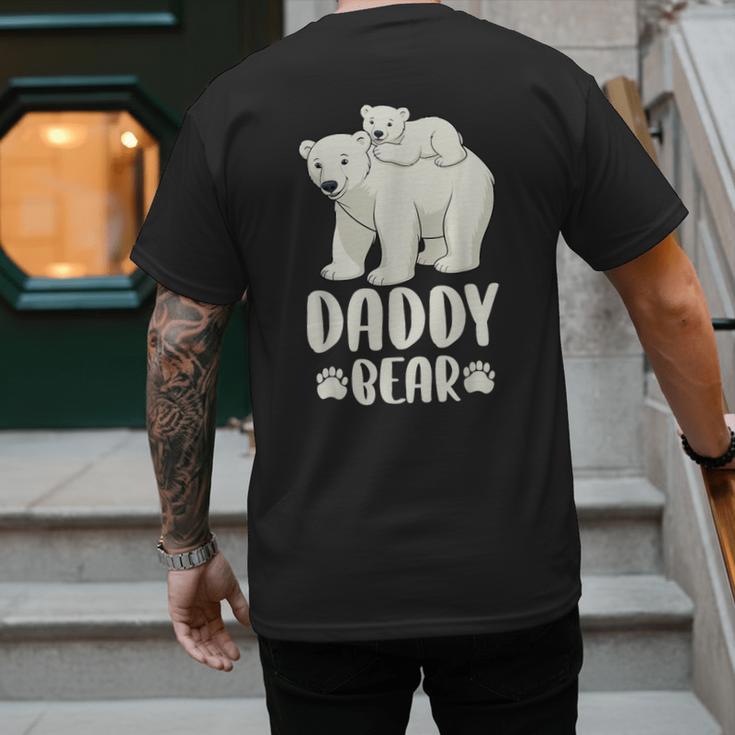 Daddy Bear And Cub Polar Bear Men's Back Print T-Shirt