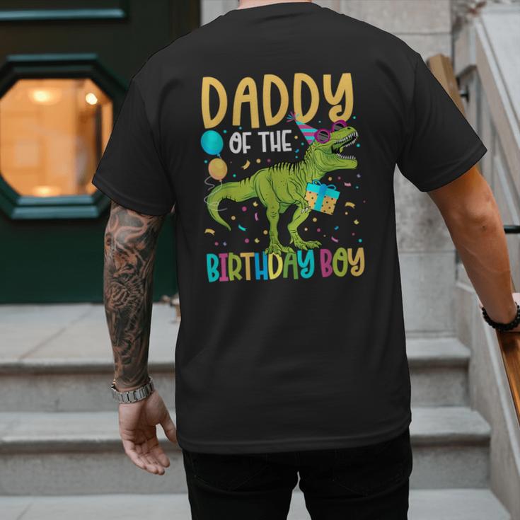 Daddy Of The Birthday Boy Family Matching Dinosaur Squad Men's Back Print T-Shirt