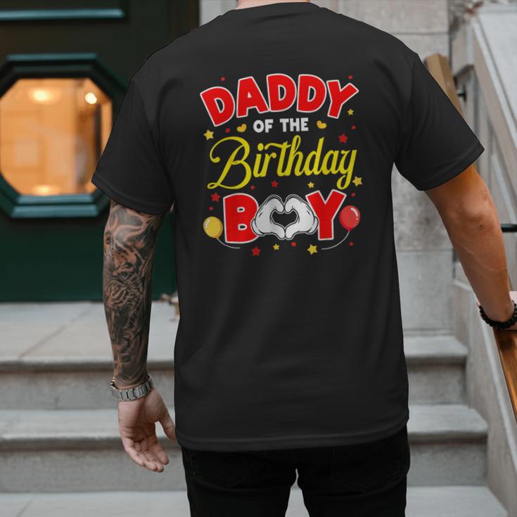 Daddy Of The Birthday Boy Matching Dad Son Family Birthday Men's Back Print T-Shirt