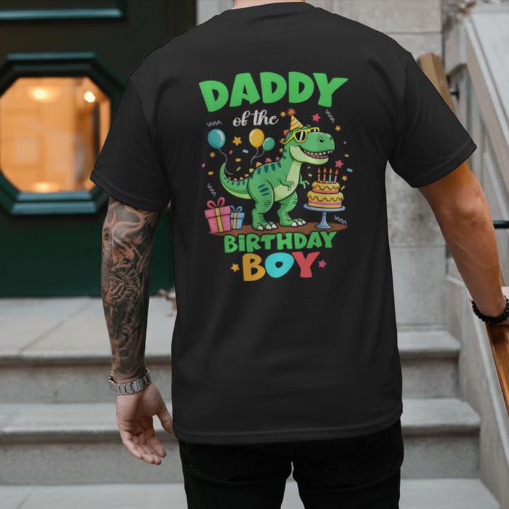 Daddy Of The Birthday BoyRex Dinosaur Family Party Men's Back Print T-Shirt