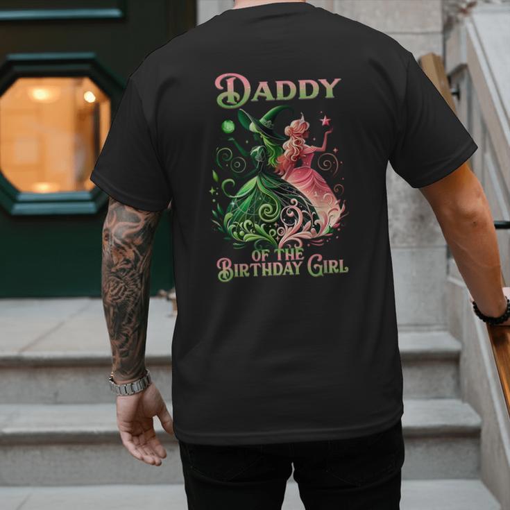 Daddy Of The Birthday Girl Pink And Green Family Matching Men's Back Print T-Shirt Daddy Of The Birthday Girl Pink And Green Family Matching Men's Back Print T-Shirt