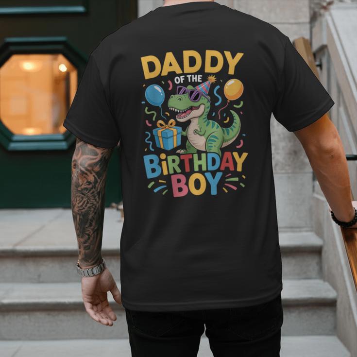 Daddy Of The Birthday Party Outfit Dinosaur Squad Dad Men's Back Print T-Shirt