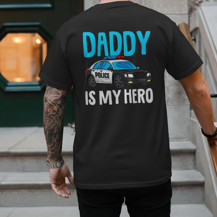 Daddy Is My Hero Police Toddler Police Officer Cop Boys Kids Men's Back Print T-Shirt