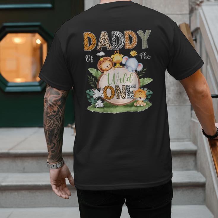 Daddy Of The Wild One 1St Birthday Kids Safari Jungle Men's Back Print T-Shirt