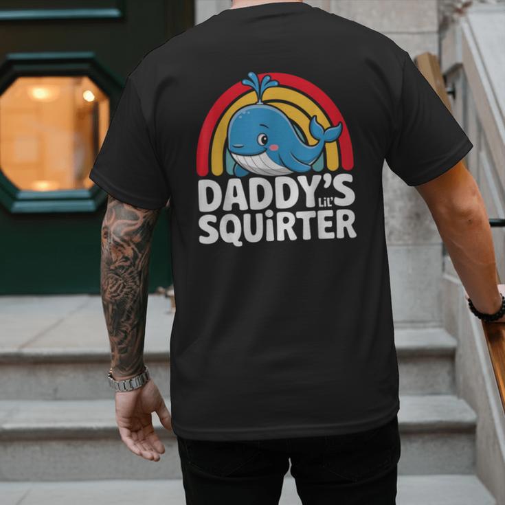 Daddy's Lil Squirter Cute Embarrassing Woman Men's Back Print T-Shirt Daddy's Lil Squirter Cute Embarrassing Woman Men's Back Print T-Shirt