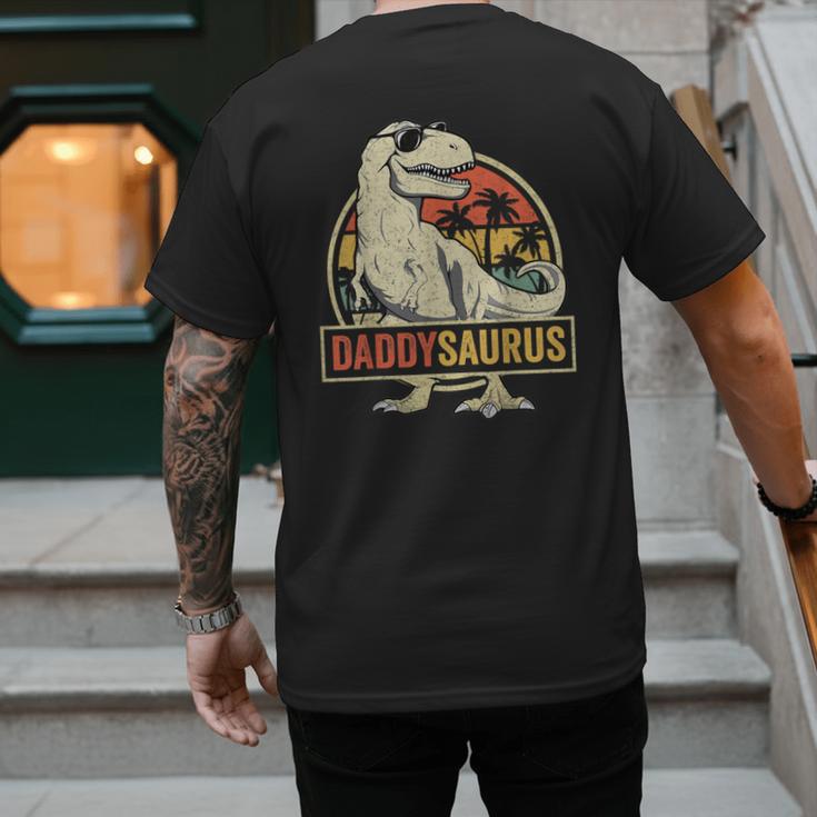 Daddysaurus Shirt T-Rex Dad Dinosaur Men's Back Print T-Shirt