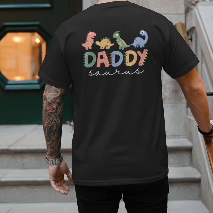 DaddysaurusRex Dinosaur Dad Daddy Saurus Family Men's Back Print T-Shirt