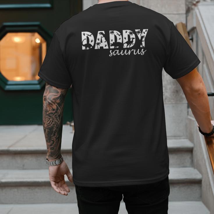 DaddysaurusRex Dinosaur Daddy Saurus Dad Family Matching Men's Back Print T-Shirt