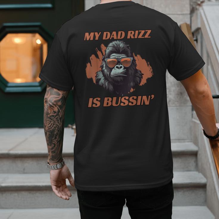 Dad's Birthday Father's Day Dad RIzz Is Bussin' Men's Back Print T-Shirt