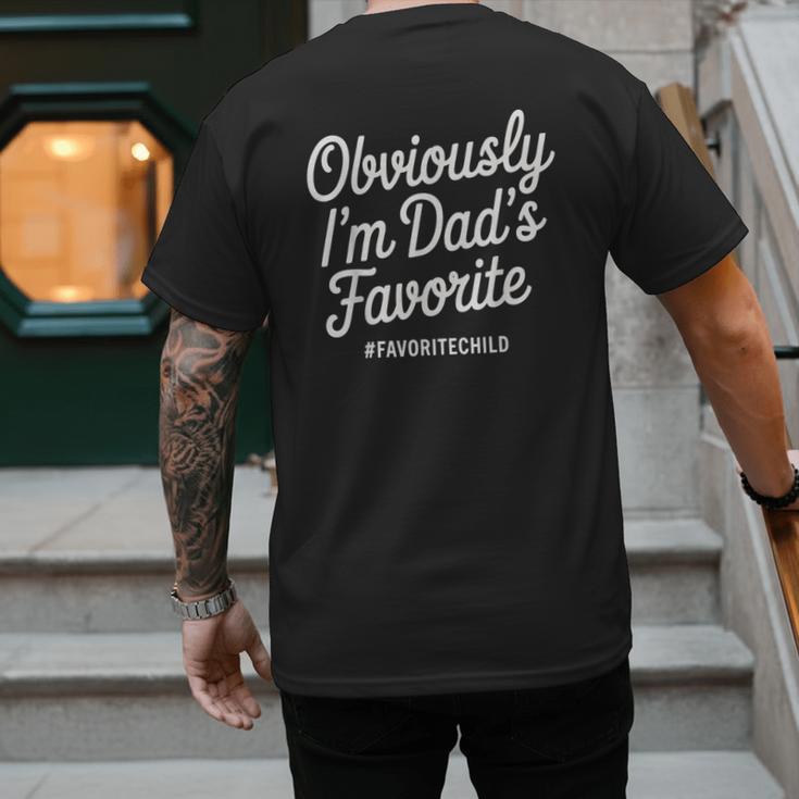 Dads Favorite Son Daughter I'm Dad's Favorite Men's Back Print T-Shirt