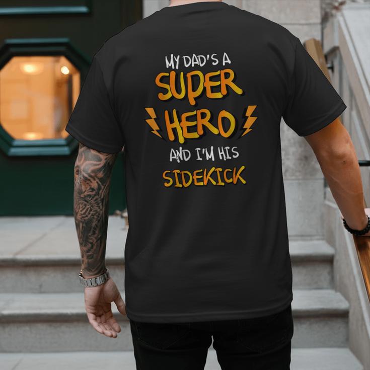 My Dads a Superhero Shirt Cool KidsShirt Men's Back Print T-Shirt