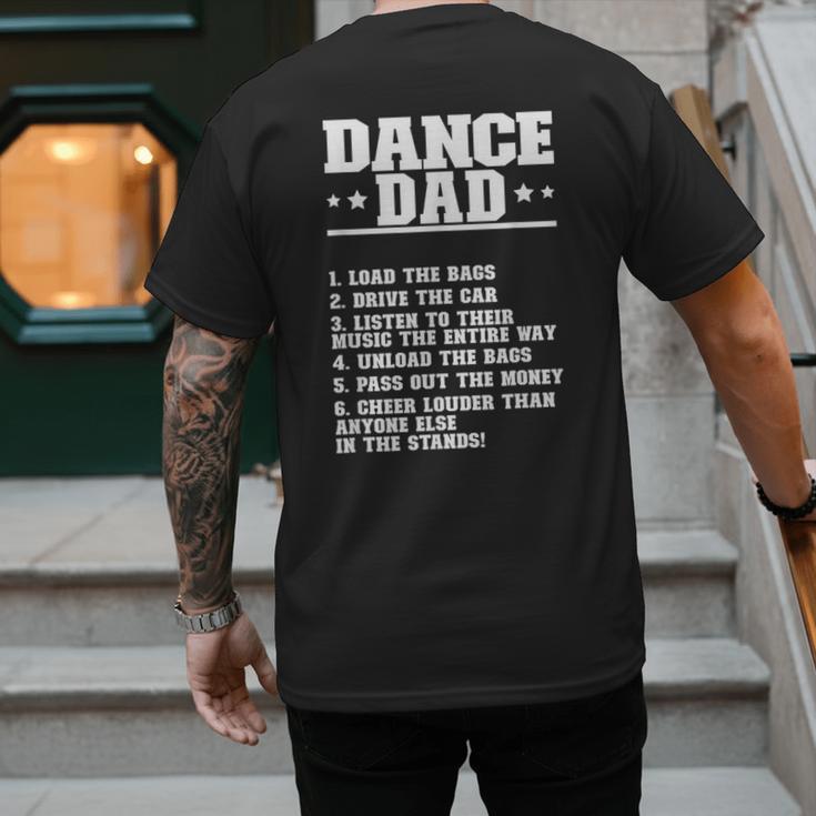 Dancer Dad Dancing Father Of A Dancer Dad Men's Back Print T-Shirt