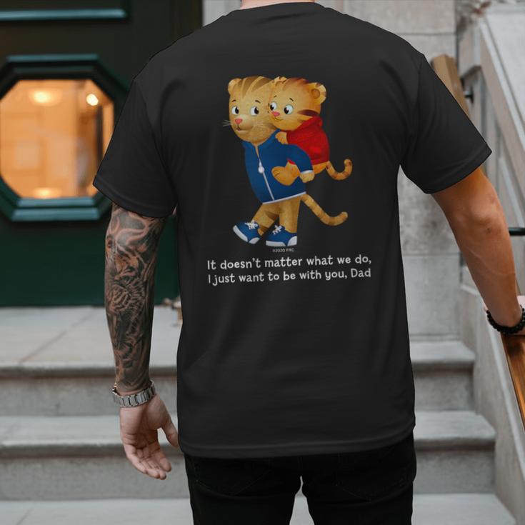 Daniel And Dad Tiger Dark Shirt Men's Back Print T-Shirt