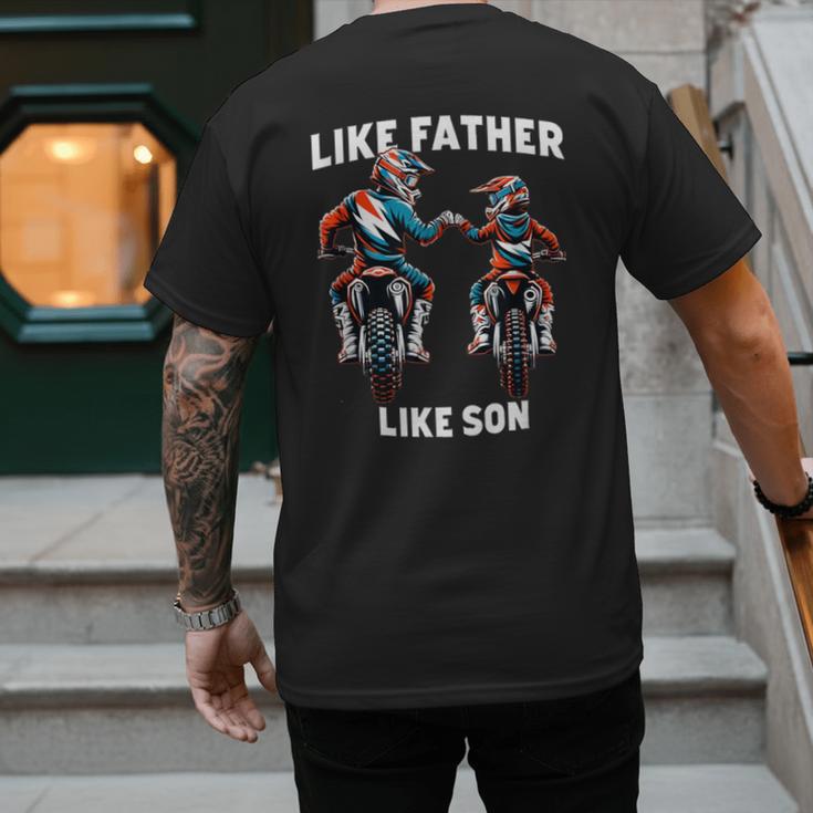 Dirt Bike Family Father Son Motocross Off-Road MX Dad Boys Men's Back Print T-Shirt