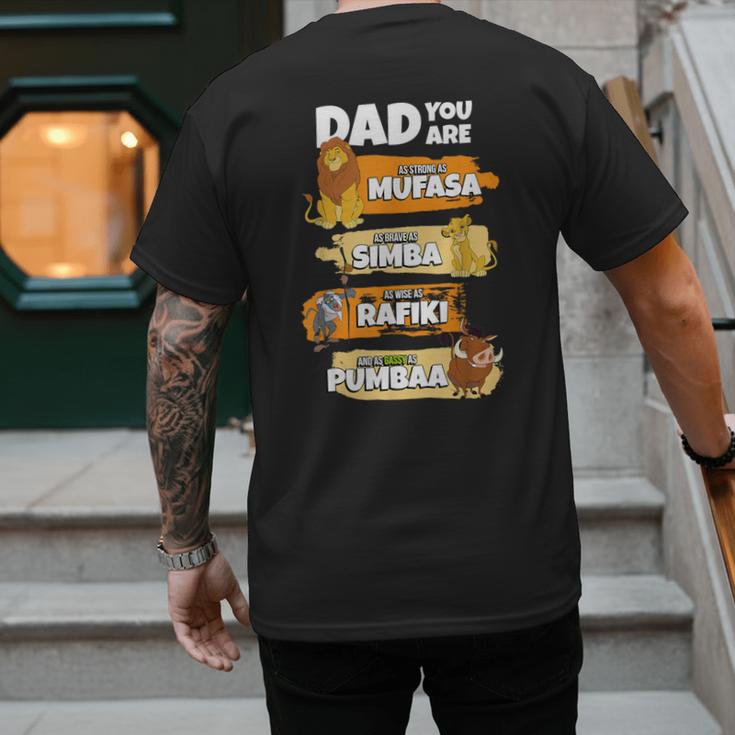 Disney The Lion King Dad You Are Word Stack Men's Back Print T-Shirt