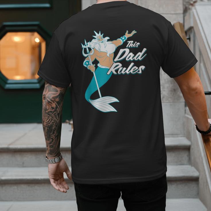 Disney The Little Mermaid King Triton Dad Men's Back Print T-Shirt