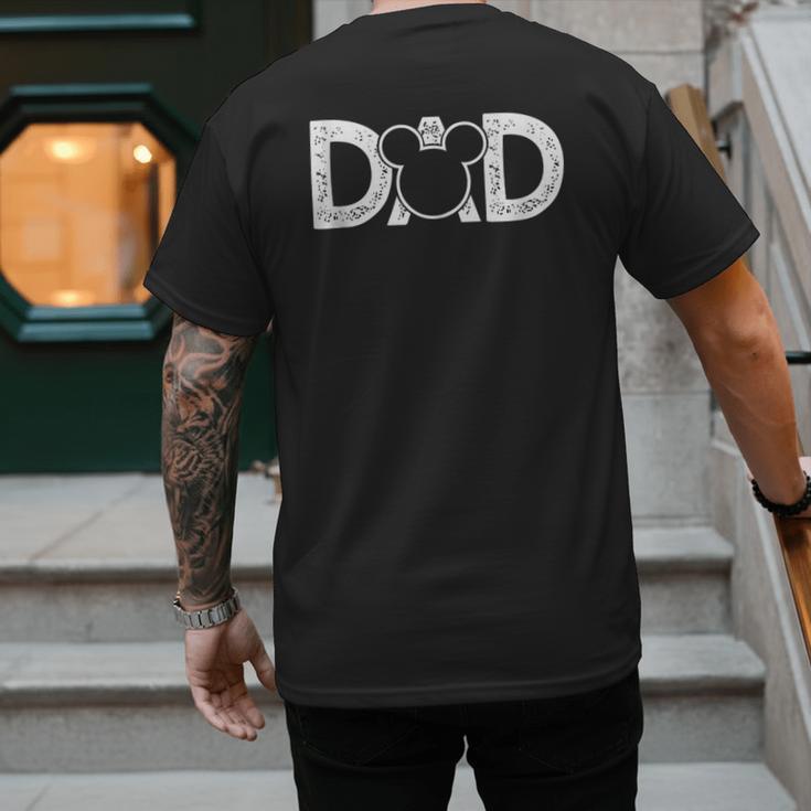 Disney Mickey Mouse Dad Small Men's Back Print T-Shirt