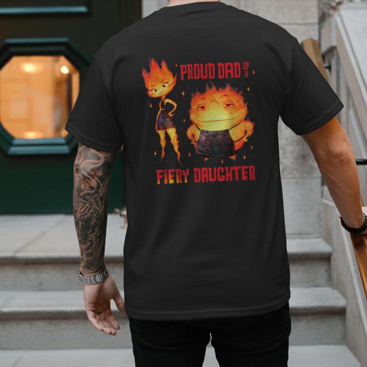 Disney And Pixar’s Elemental Proud Dad Of a Fiery Daughter Men's Back Print T-Shirt