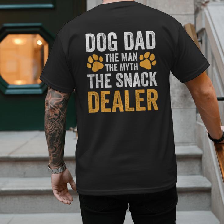 Dog Dad The Man The Myth The Snack Dealer Men's Back Print T-Shirt