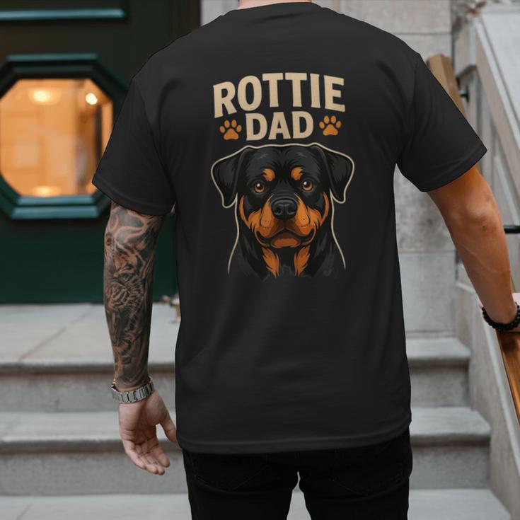 Dog Owner Dad Rottweiler Rottie Dad Men's Back Print T-Shirt Dog Owner Dad Rottweiler Rottie Dad Men's Back Print T-Shirt