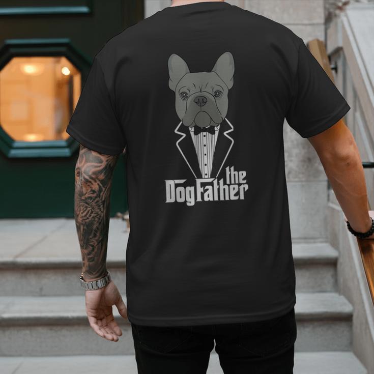 The Dogfather French Bulldog Dad Frenchie Papa T-Shirt Small Men's Back Print T-Shirt