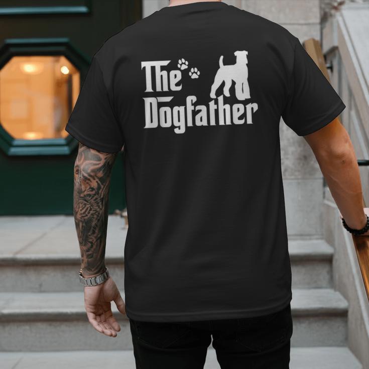 The Dogfather Tee Fathers Day Dad Dog Lover Schnauzer For Men Women Girls Kids Men's Back Print T-Shirt