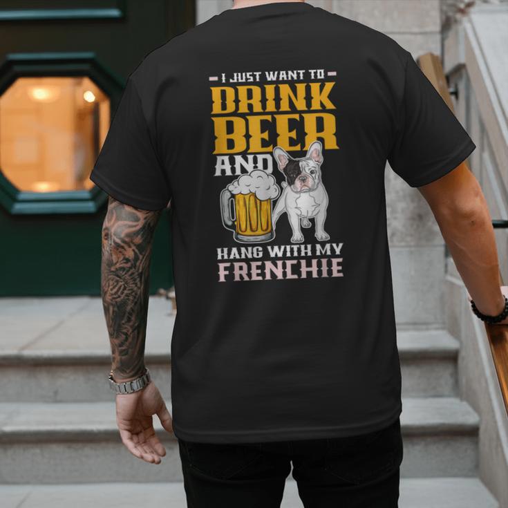 Drink Beer & Hang With My Frenchie French Bulldog Dad For Men Women Men's Back Print T-Shirt