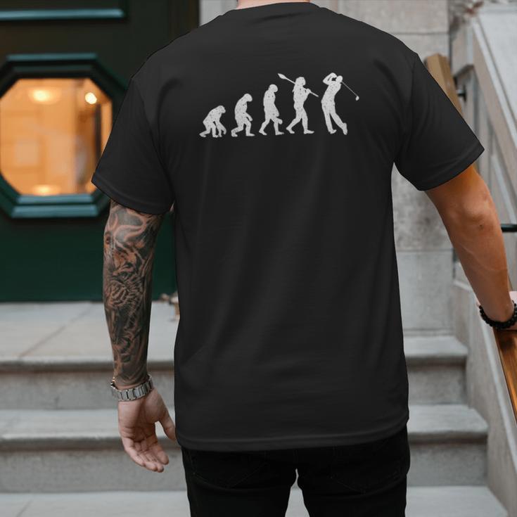 Evolution Of Golfer Dad Grandpa Golfing Lover Golf Player Men's Back Print T-Shirt