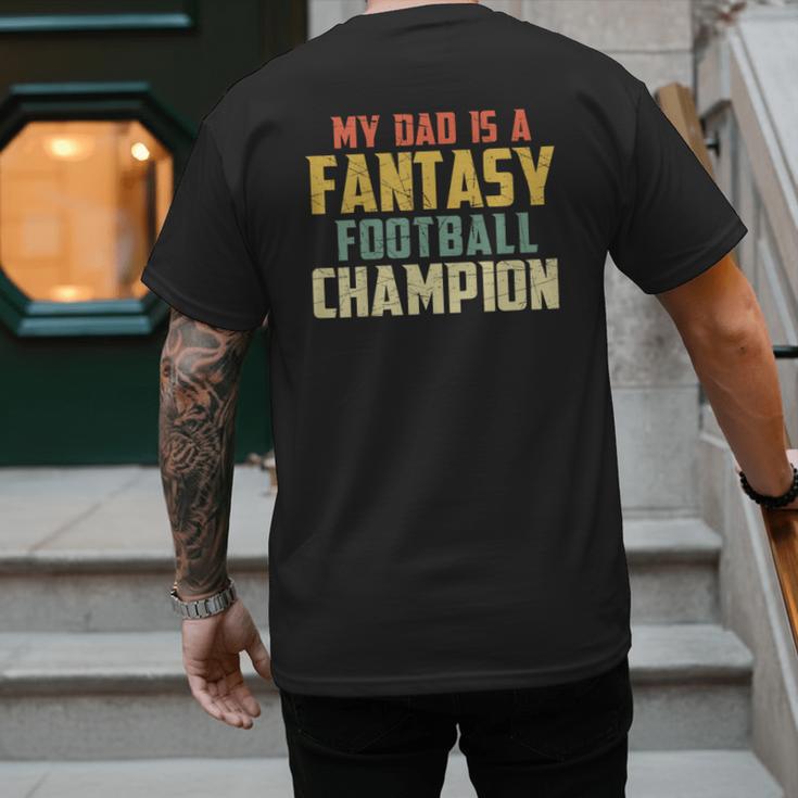 Fantasy Football Dad Champion Vintage Draft Party Men's Back Print T-Shirt